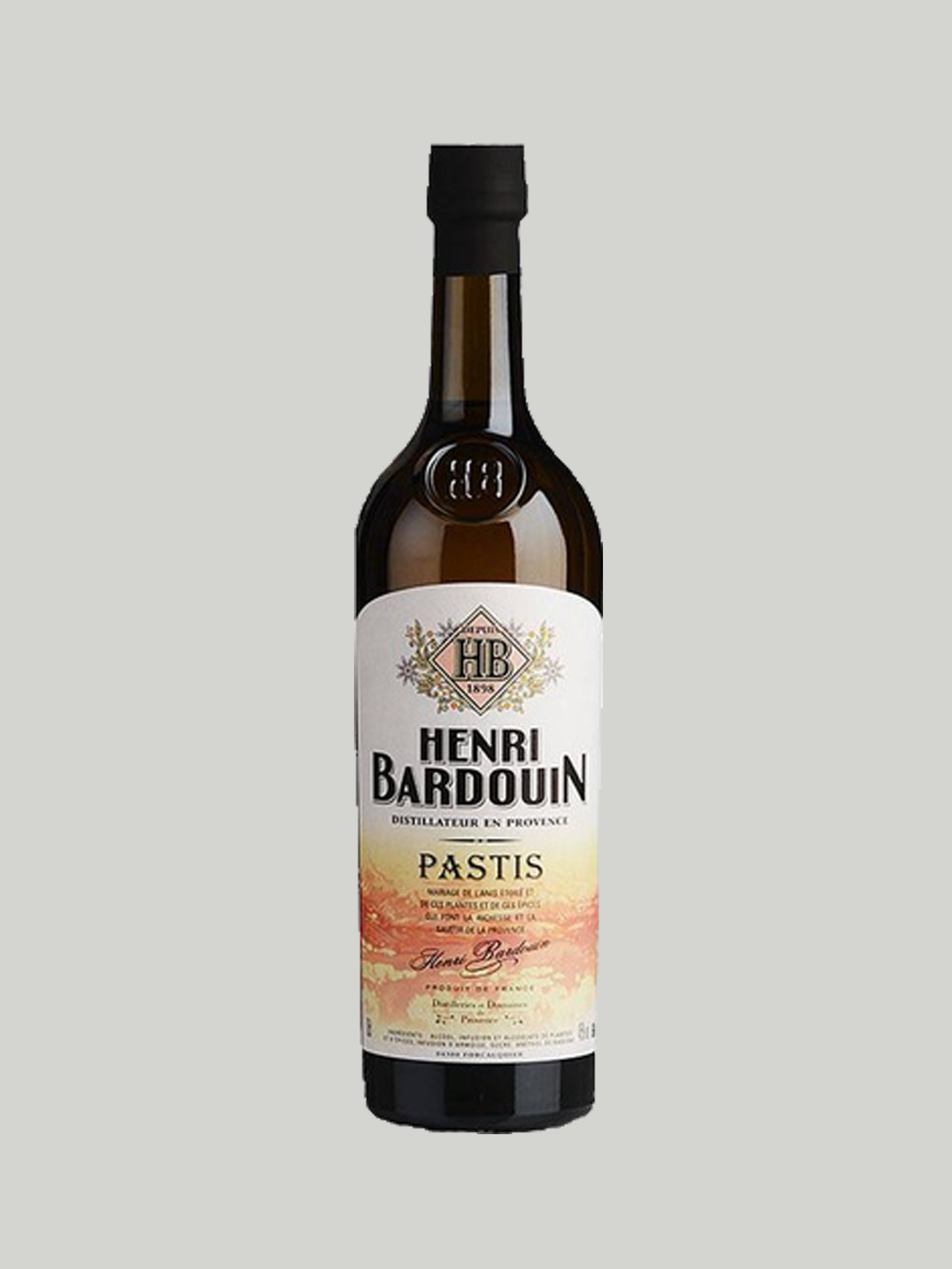 Spiritueux Pastis Henri Bardouin en bouteille
